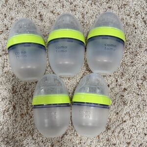 Comotomo Baby Bottle - Lime Green Top (Pack of 5)